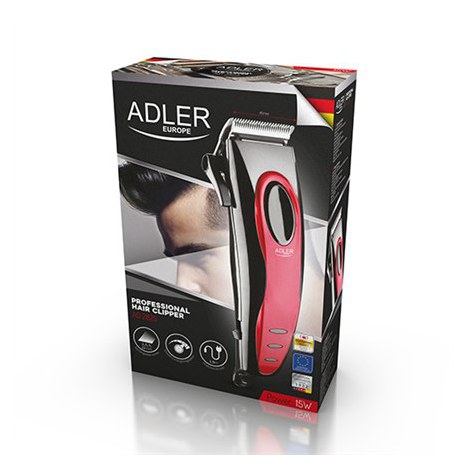 Adler | AD 2825 | Hair clipper | Corded | Red - 6